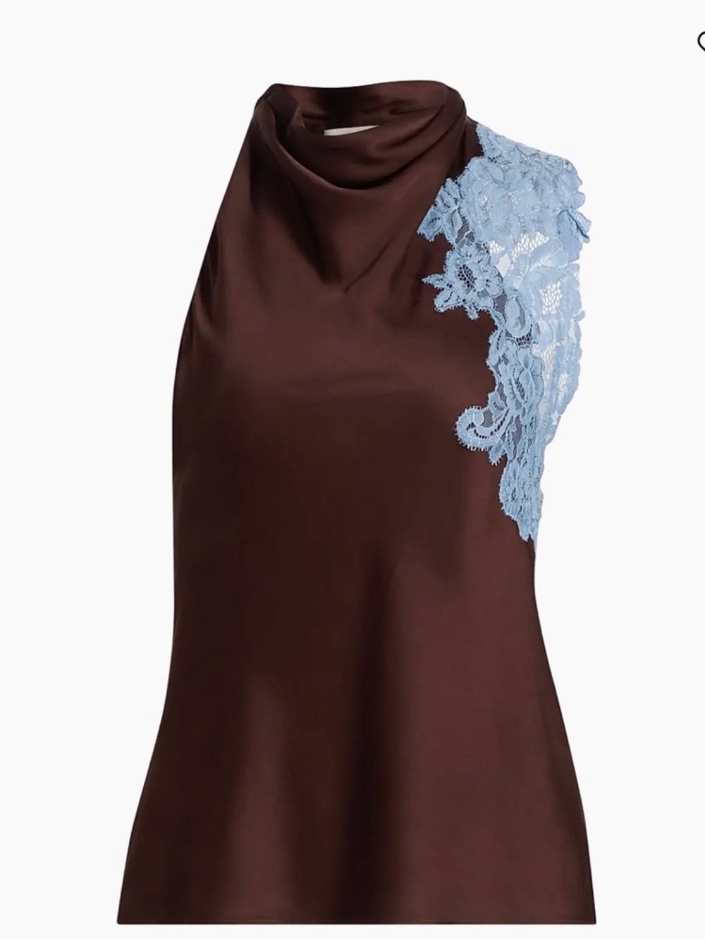 A.L.C. Rose Lace-Trim Satin Top